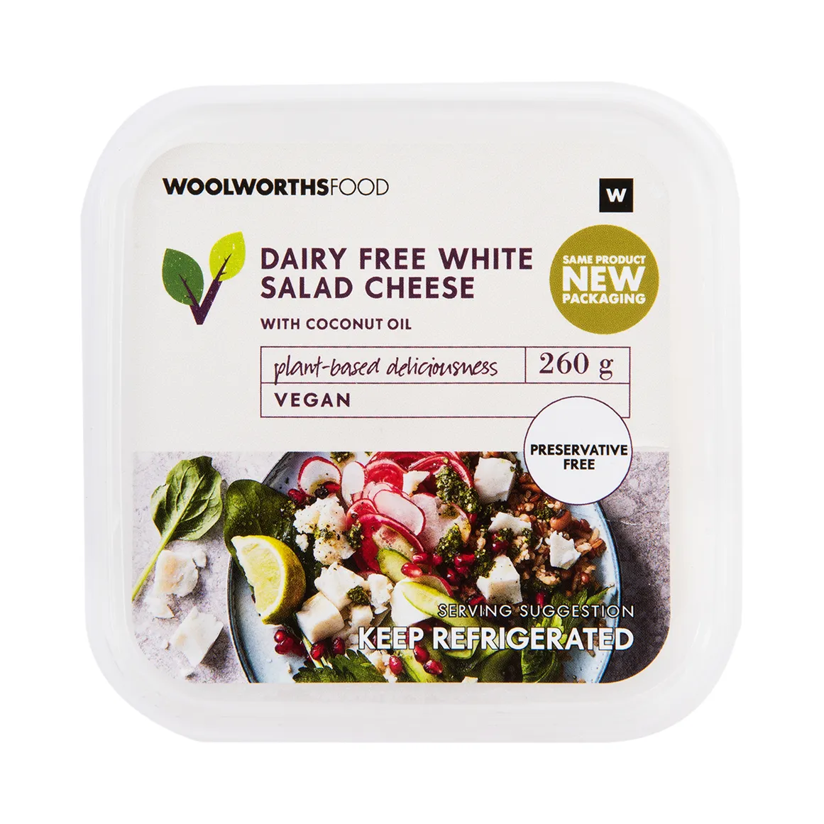 Plant Powered™ Dairy Free White Salad Cheese 260 g