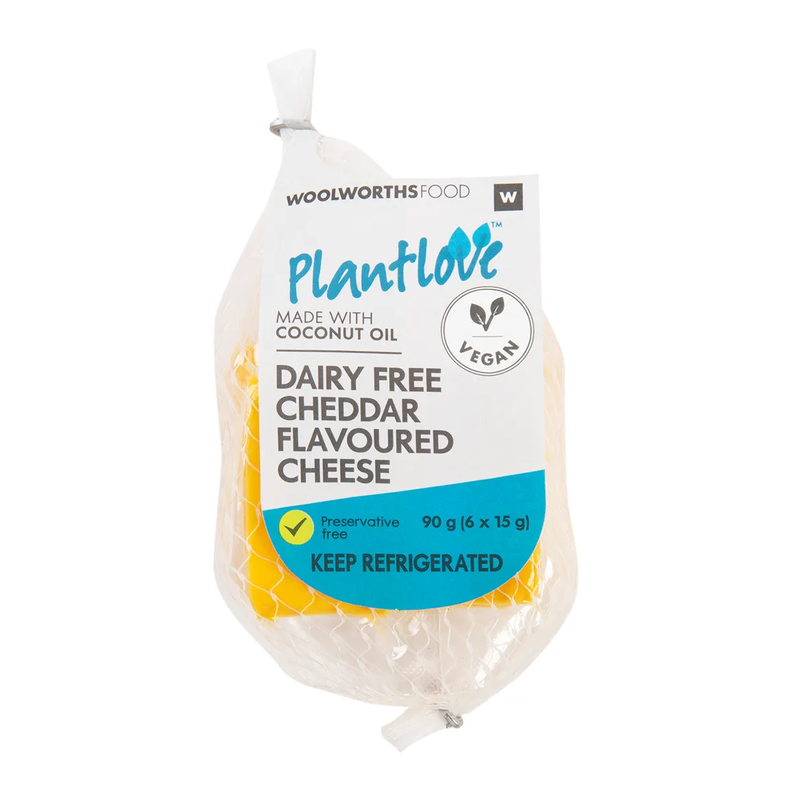 PlantLove™ Dairy Free Cheddar Flavoured Cheese Portions 6 x 15 g
