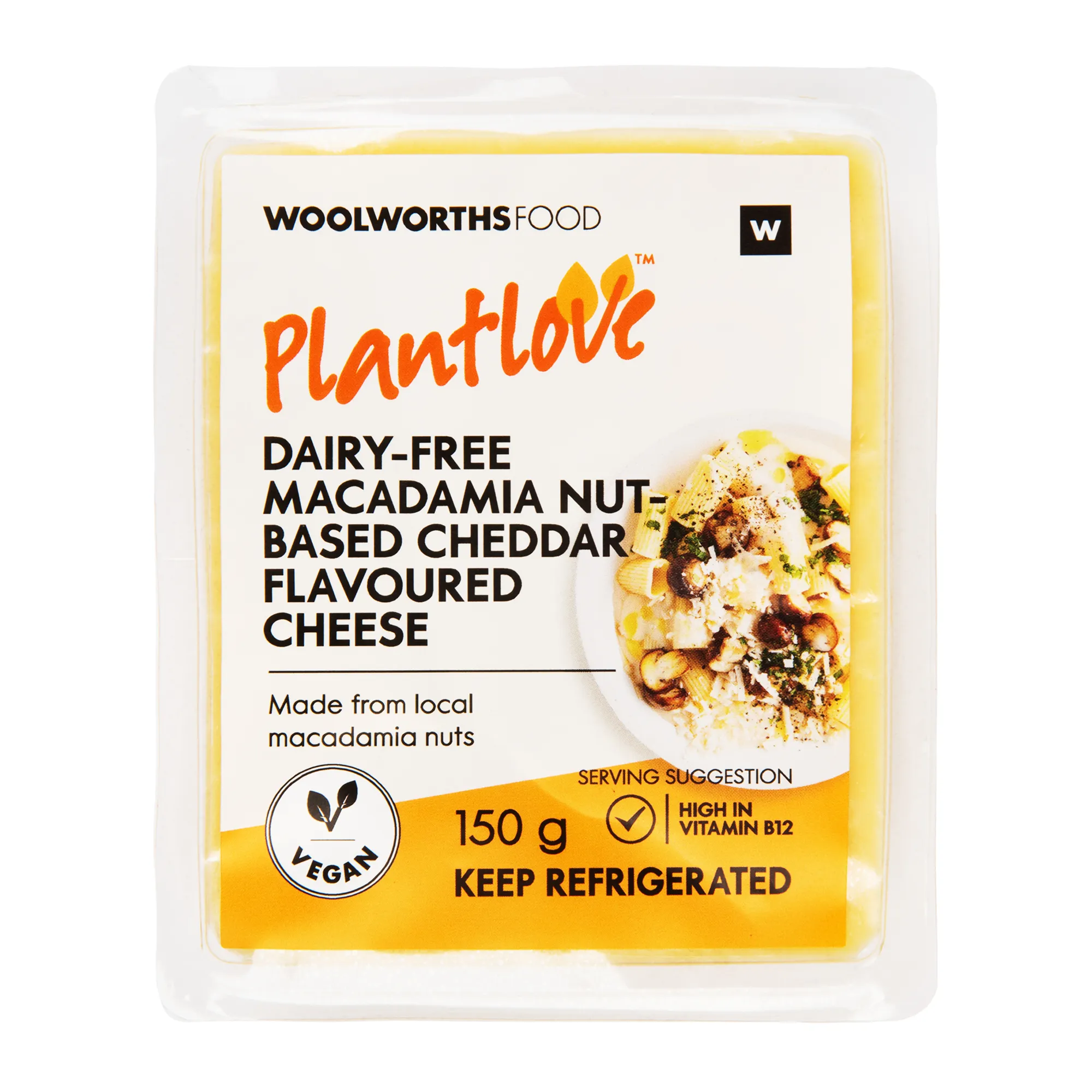 PlantLove™ Dairy Free Macadamia Nut Based Cheddar Flavoured Cheese 150 g