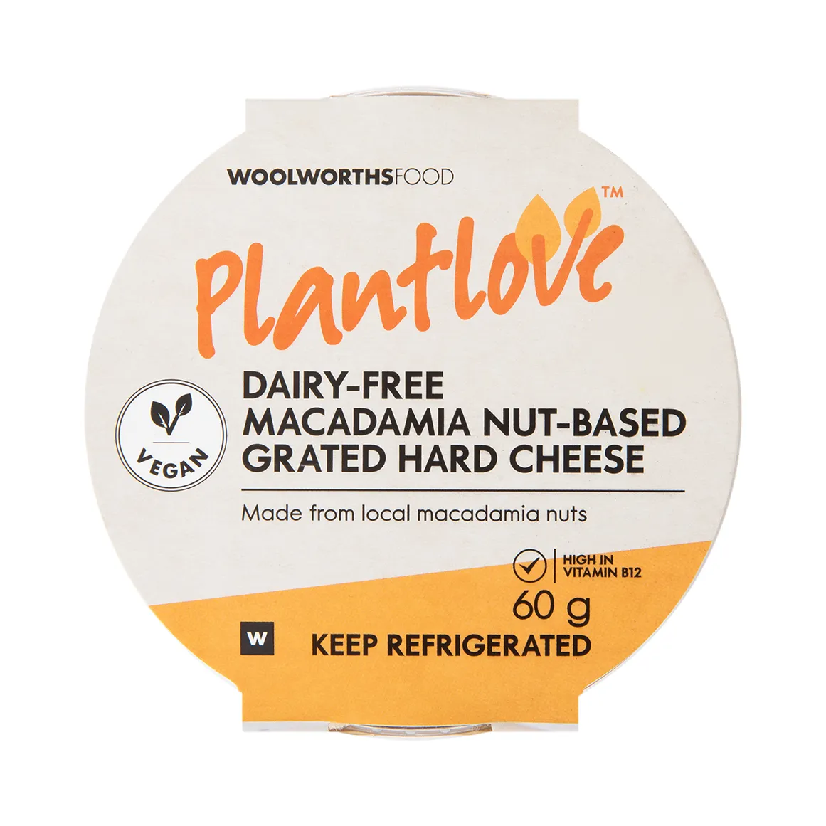 PlantLove™ Dairy Free Macadamia Nut Based Grated Hard Cheese 60 g