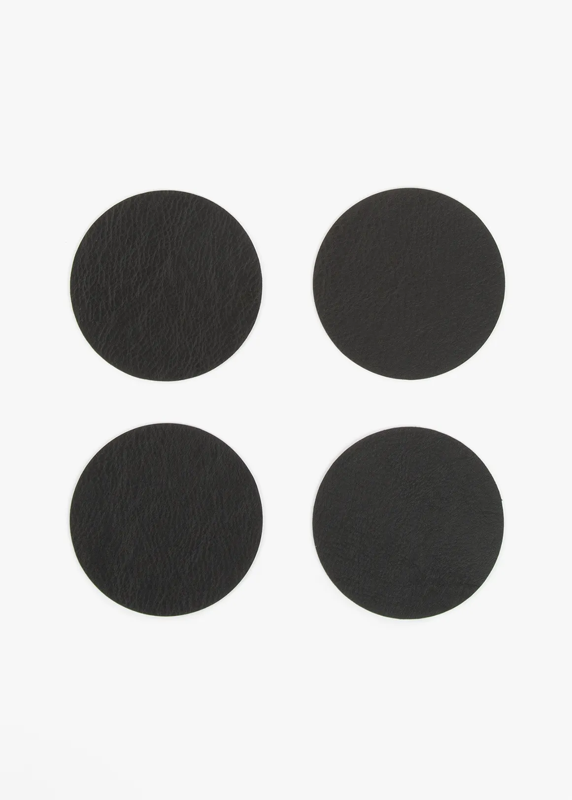 Pleather Coasters 4 Pack - BLACK