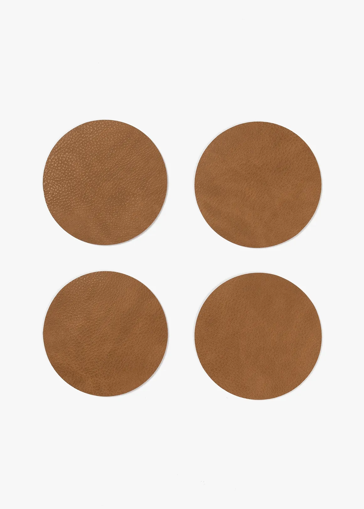 Pleather Coasters 4 Pack - NATURAL