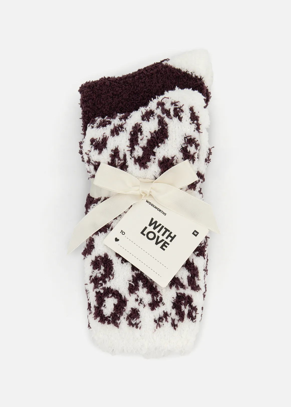 Plush Anklet Socks 2 Pack - X BURGUNDY