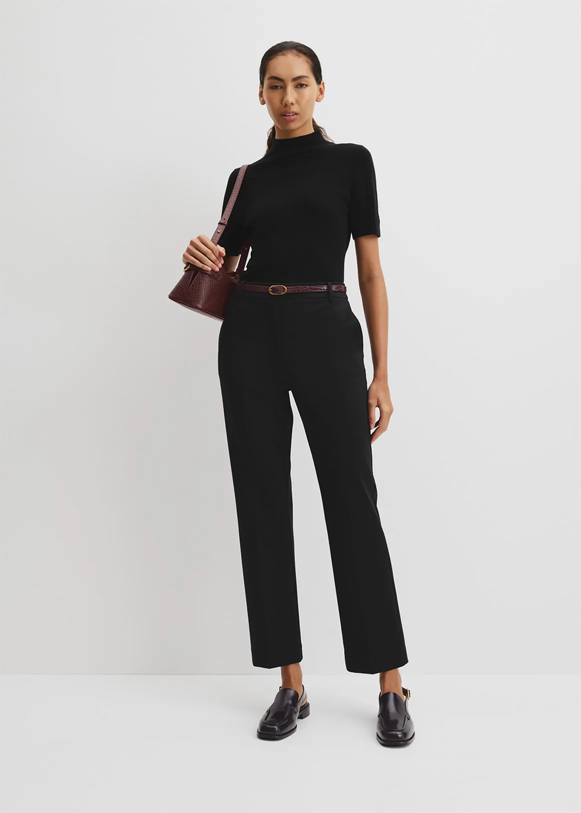 Ponte Tailored Pant - BLACK