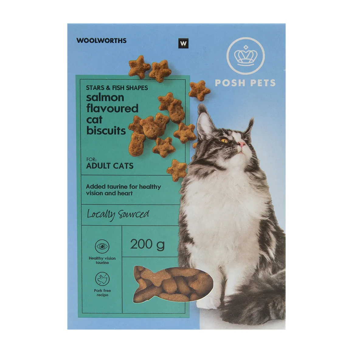 Posh Pets Salmon Flavoured Adult Cat Biscuits 200 g