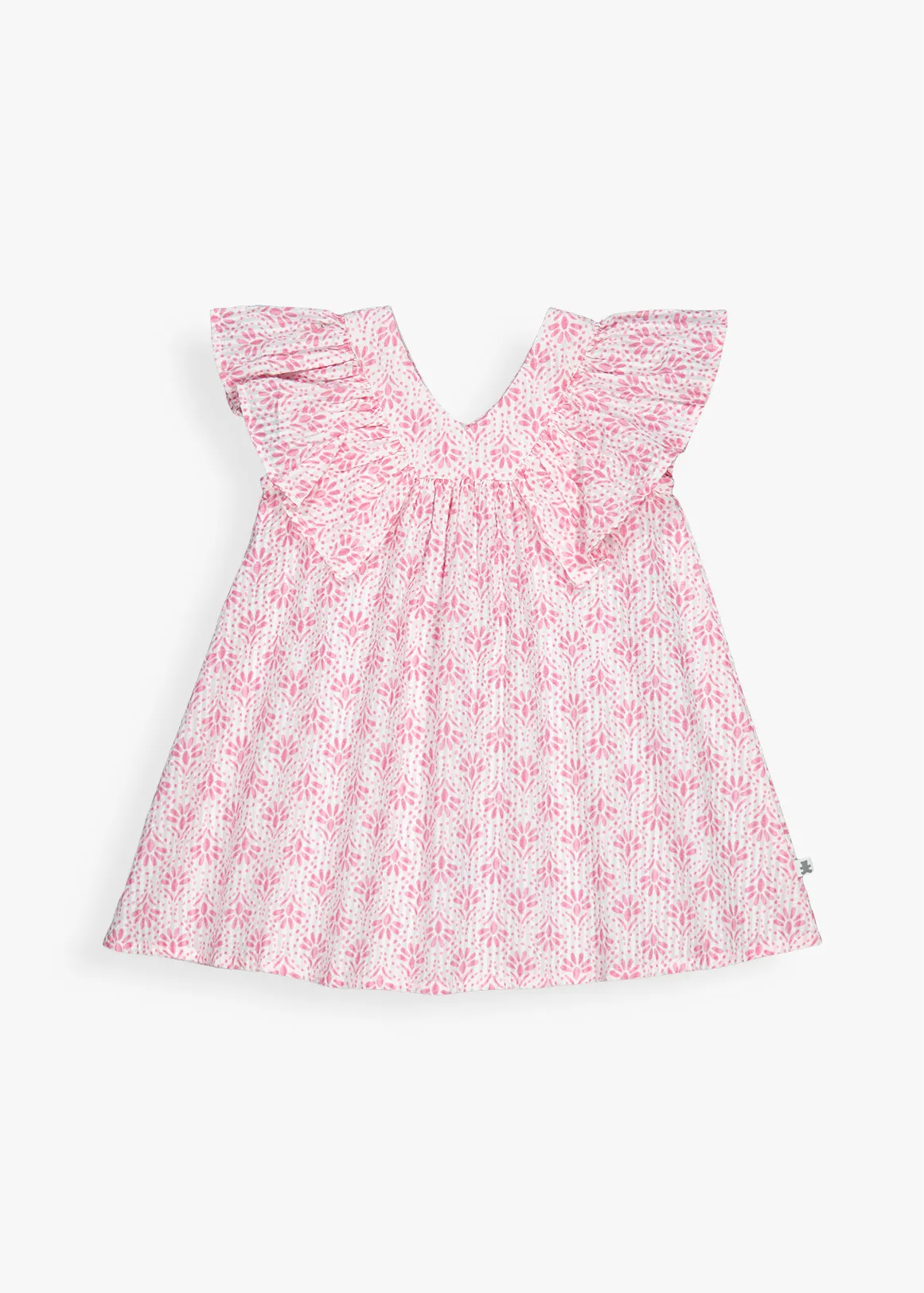 Print Angel Sleeve Dress - X PINK