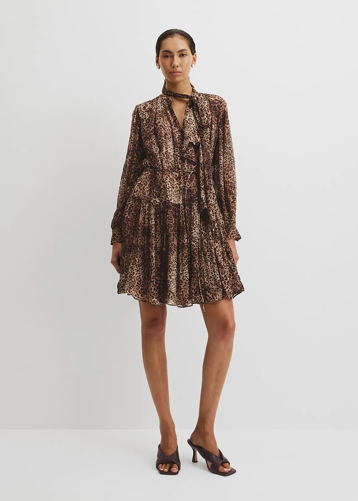 Print Cheetah Mini Dress - CHEETAH PRINT