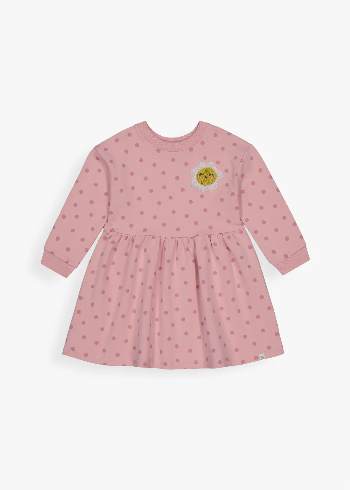 Print Towelling Fleece Dress - X PINK