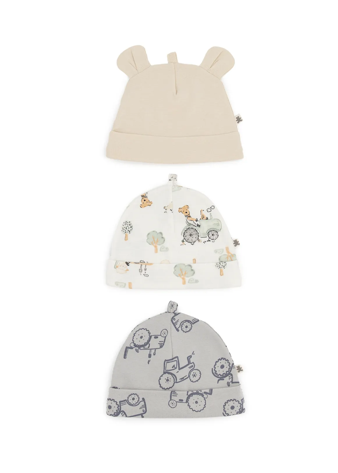 Puppy Print Cotton Beanies 3 Pack - X CREAM