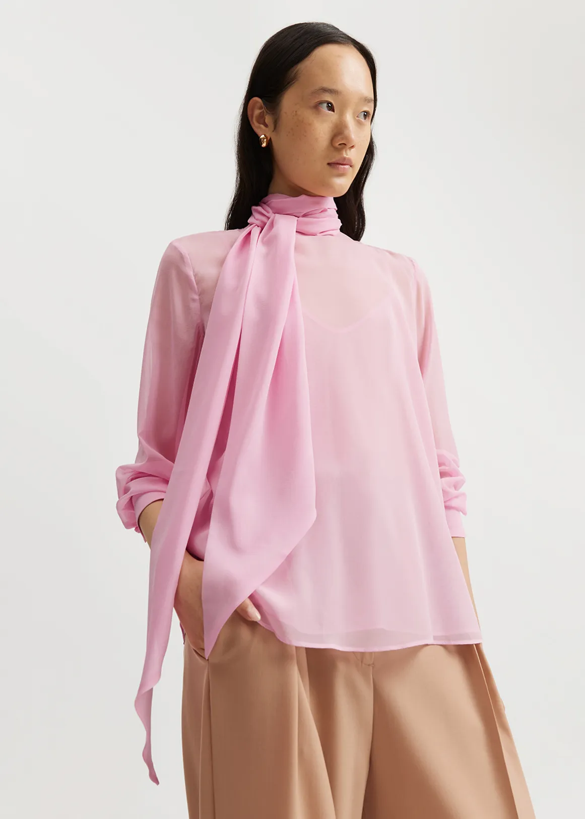 Pussybow Blouse - ROSE