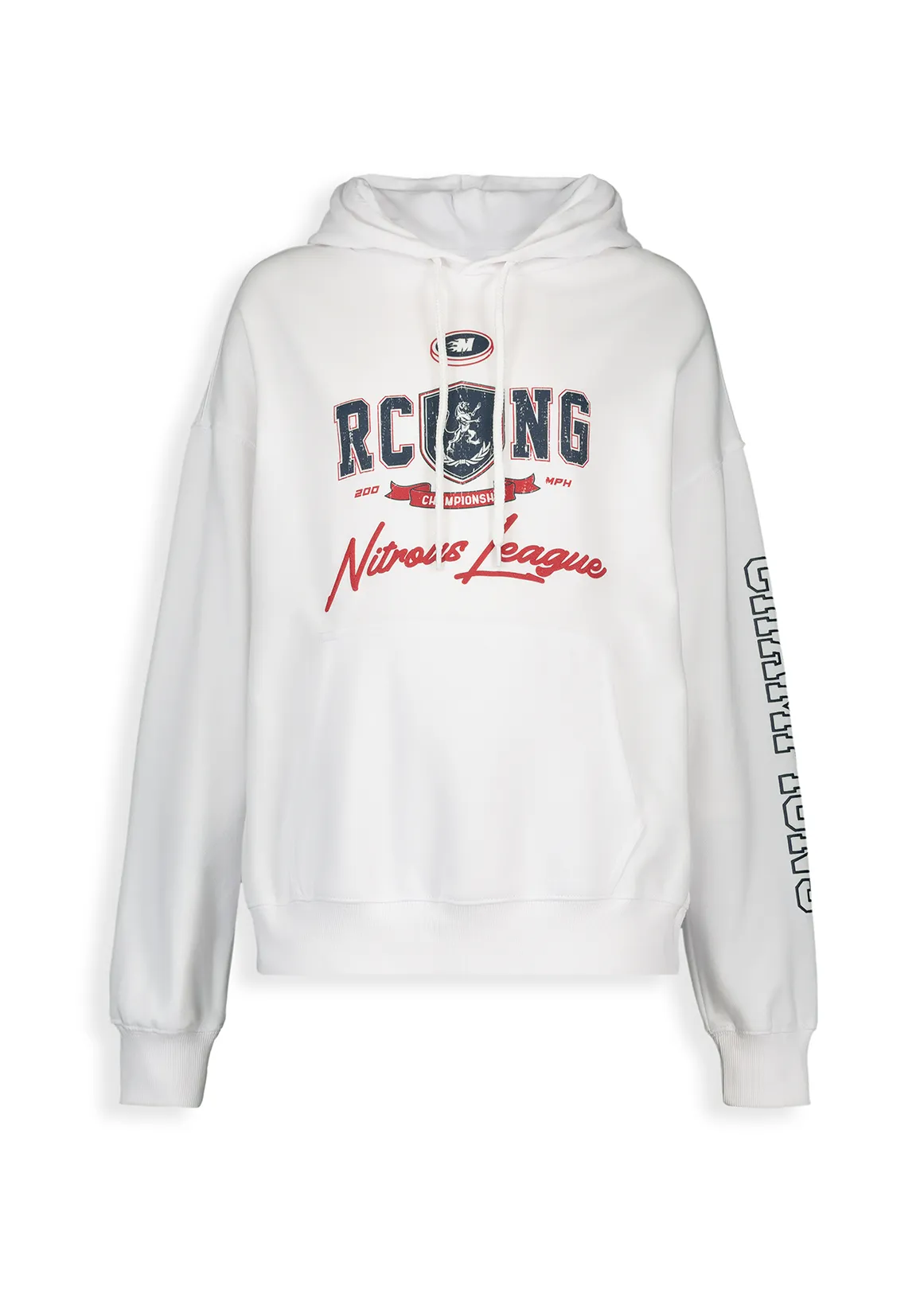 Racing Slogan Hoodie - X WHITE