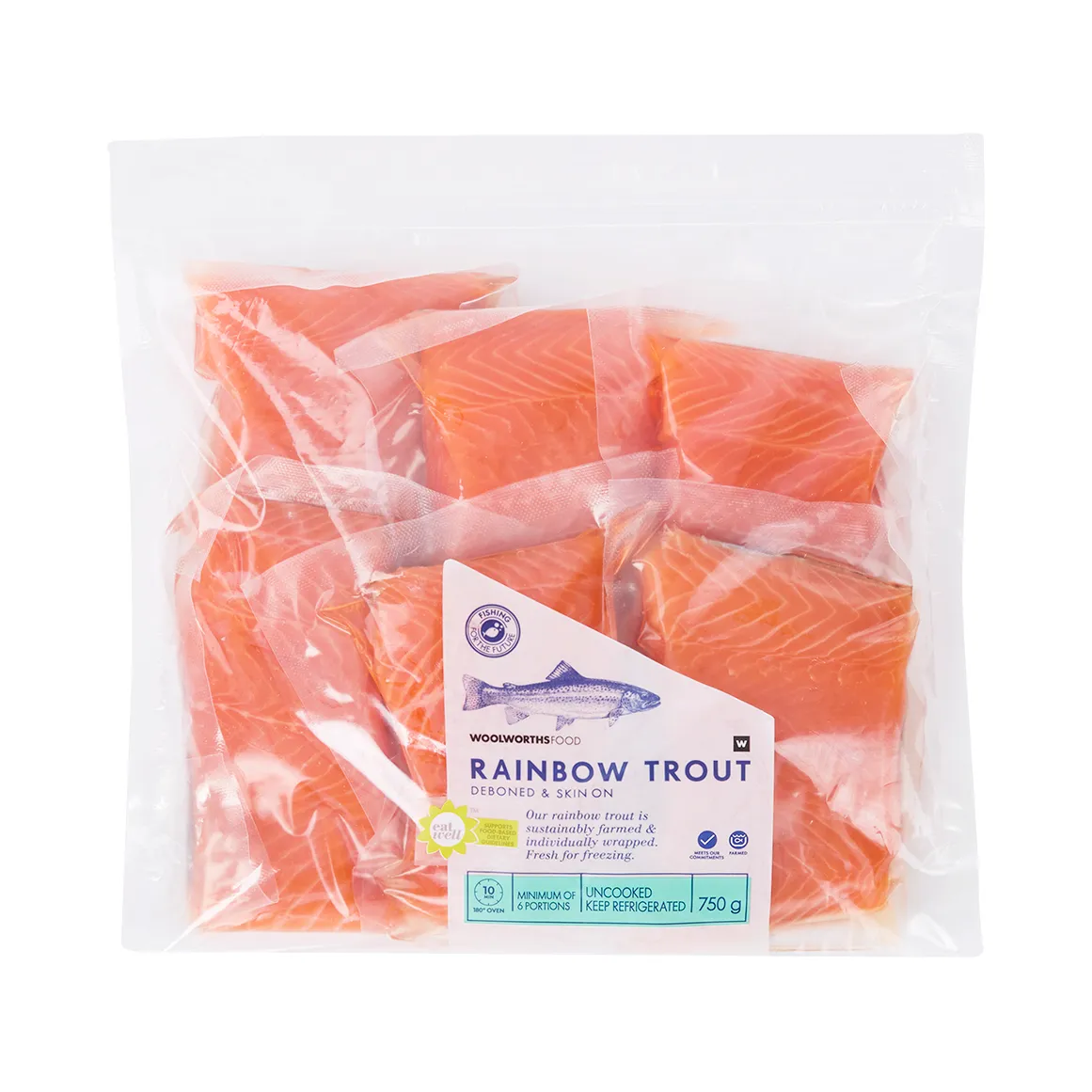 Rainbow Trout Portions 750 g