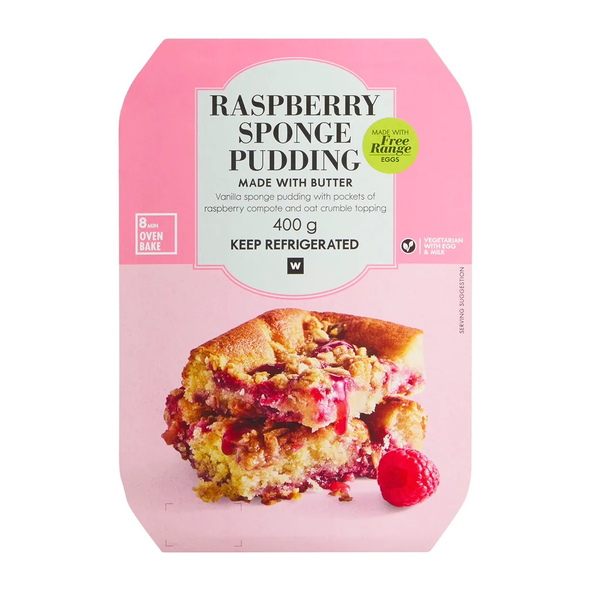Raspberry Sponge Pudding 400 g