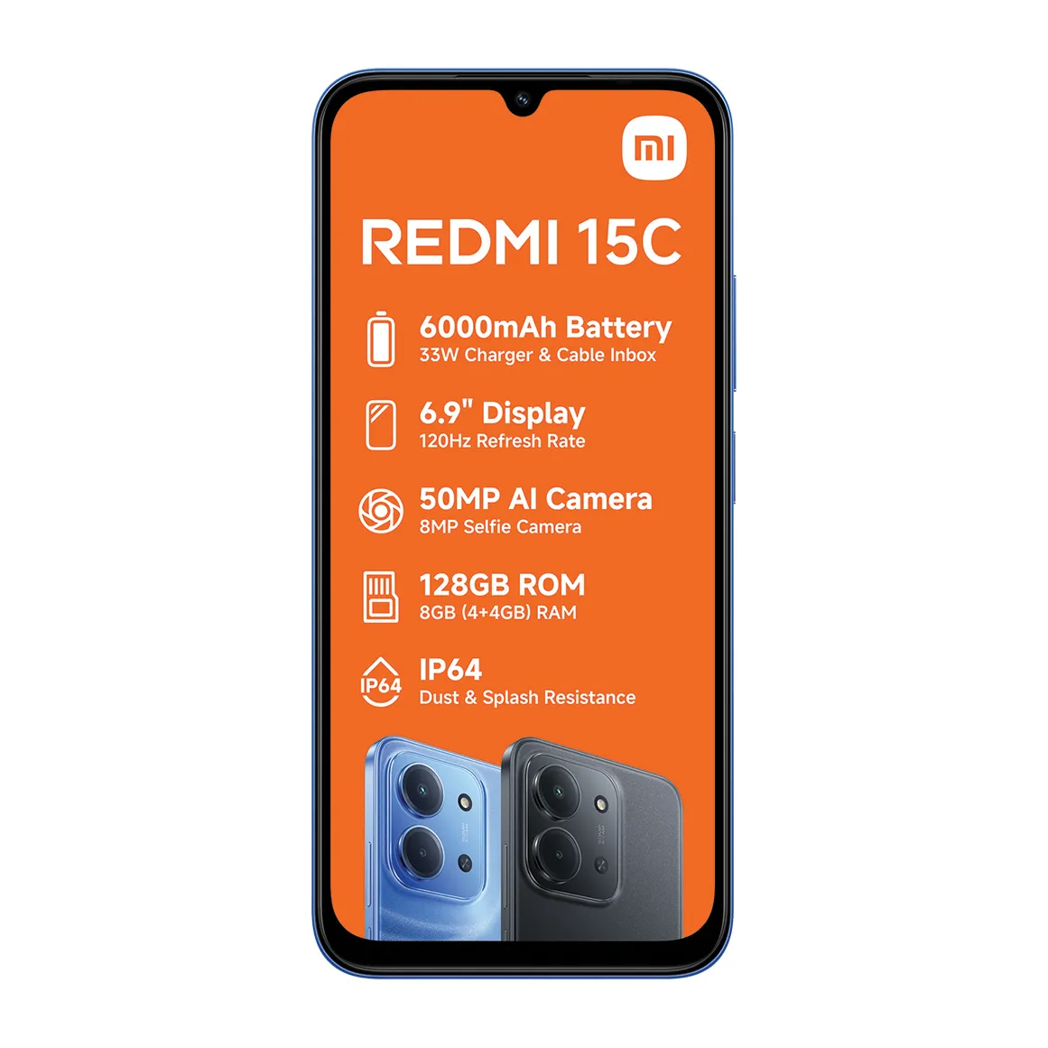 Redmi 15C 128GB 4G Dual Sim - BLUE