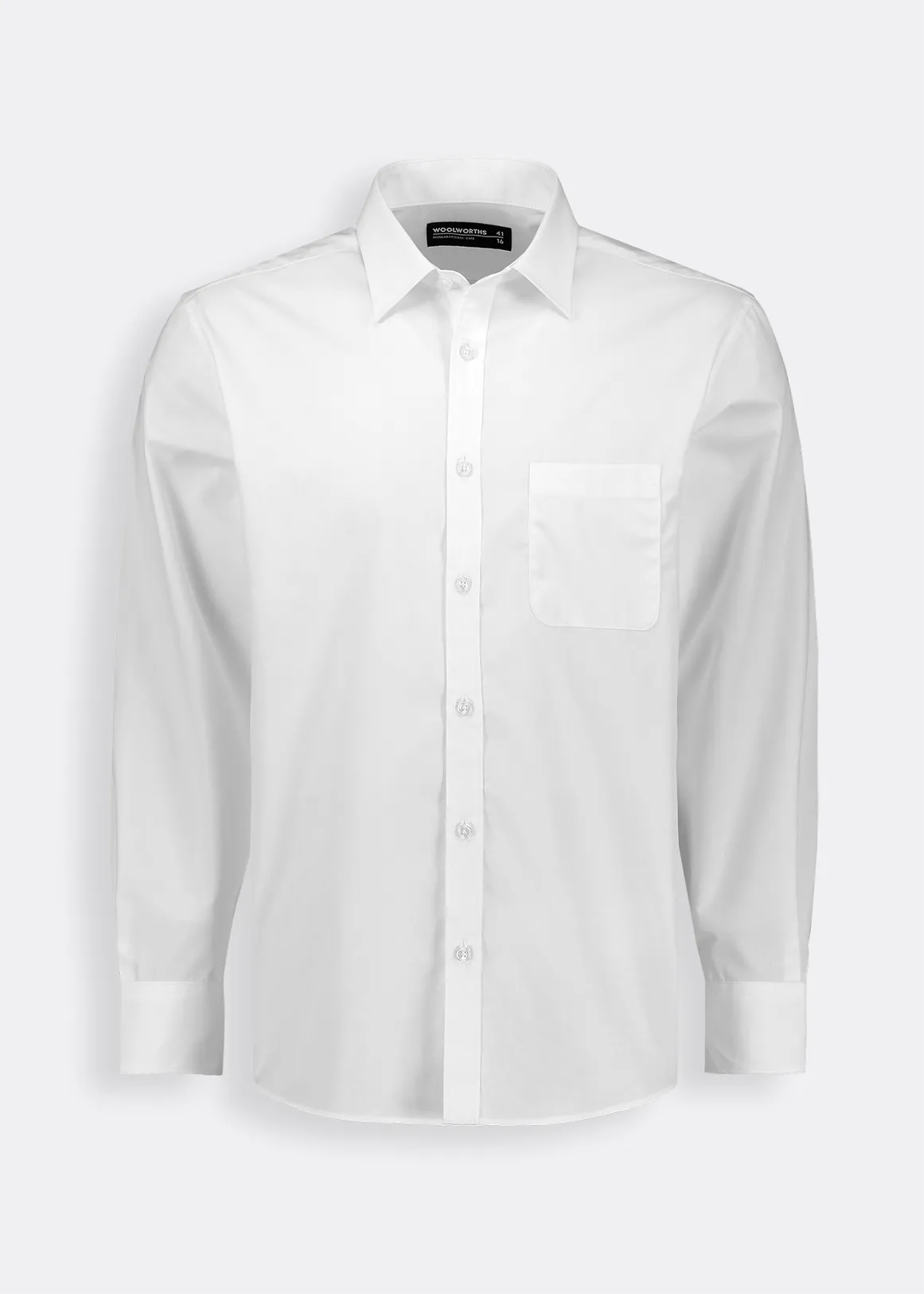 Regular Fit Easy Care Cotton Blend White Shirt