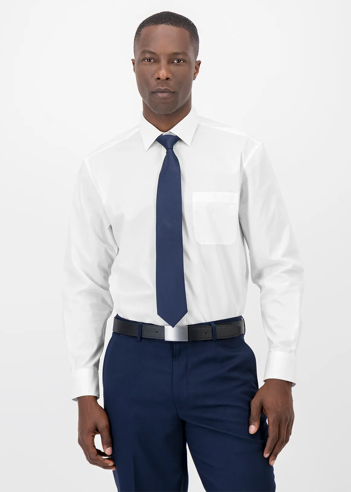 Regular Fit Easy Care Cotton Blend White Shirt