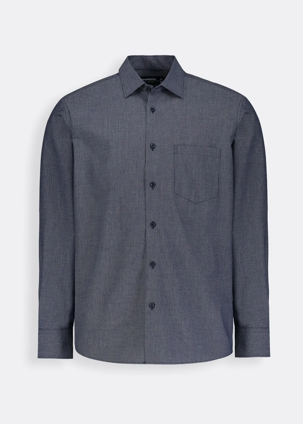 Regular Fit Easy Care Cotton Shirt - CHARCOAL
