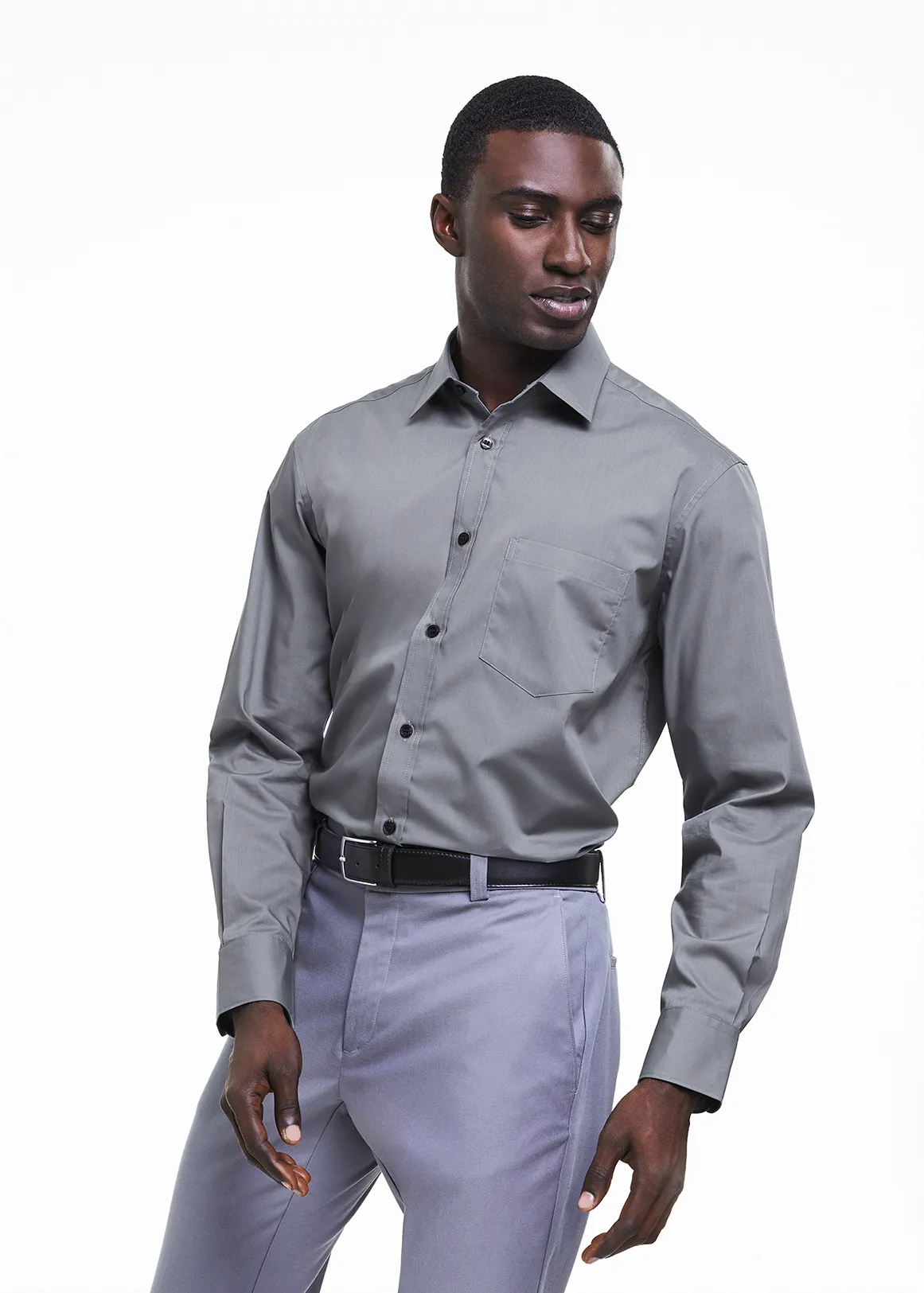 Regular Fit Easy Care Shirt - SILVER