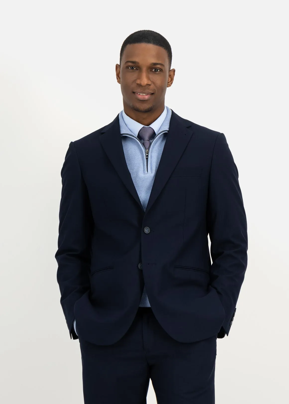Regular Fit Suit Jacket - NAVY