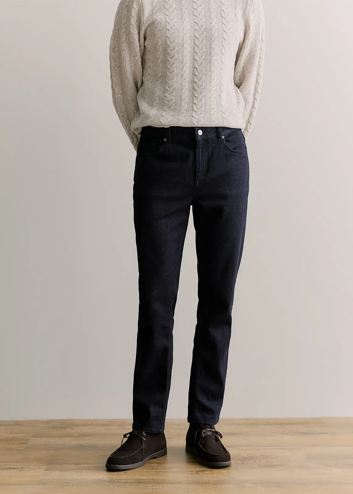 Relaxed Fit Dark Wash Jean - INK BLUE