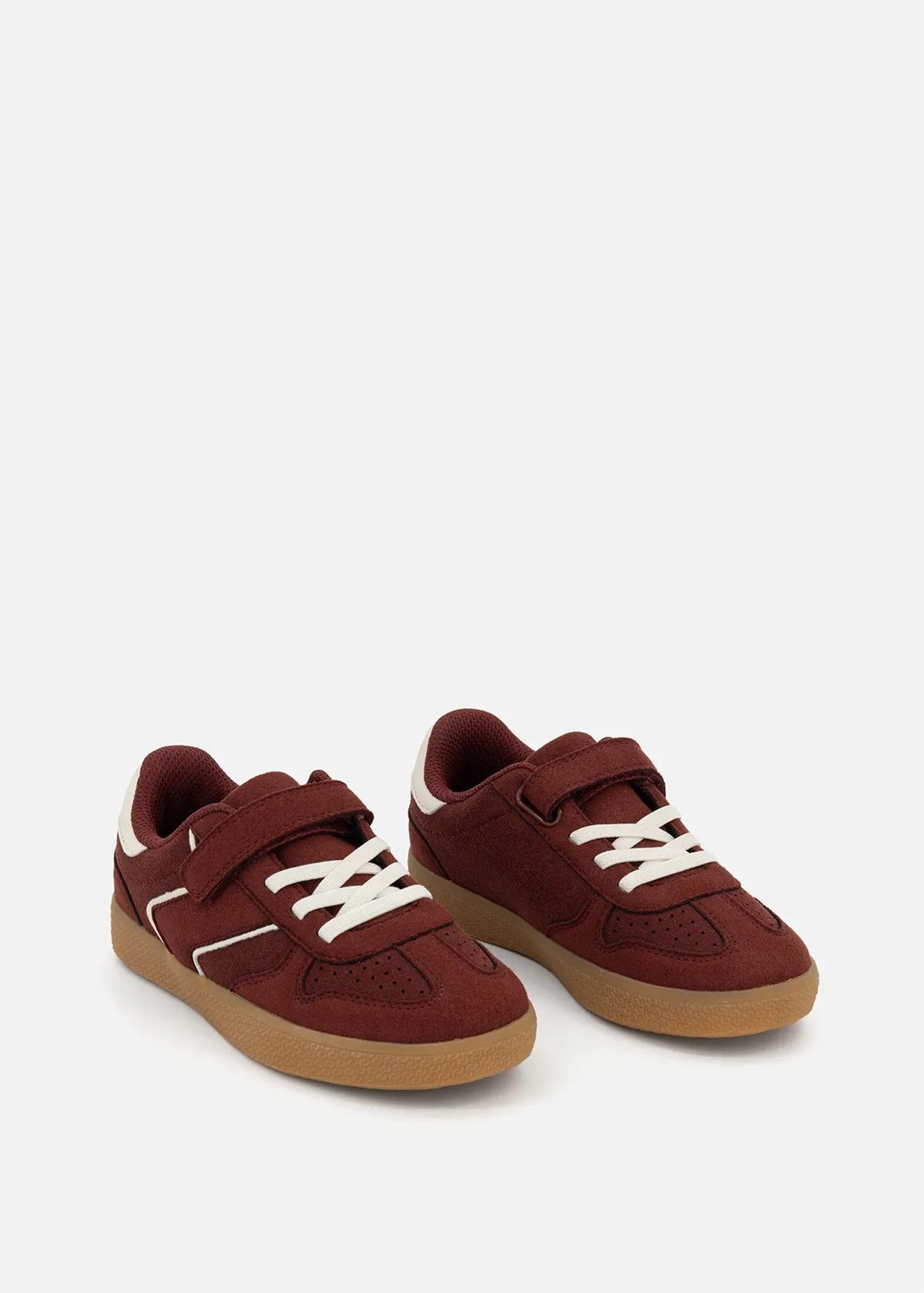 Retro Gum Sole Sneakers (Size 5-13) Younger Girl - BURGUNDY