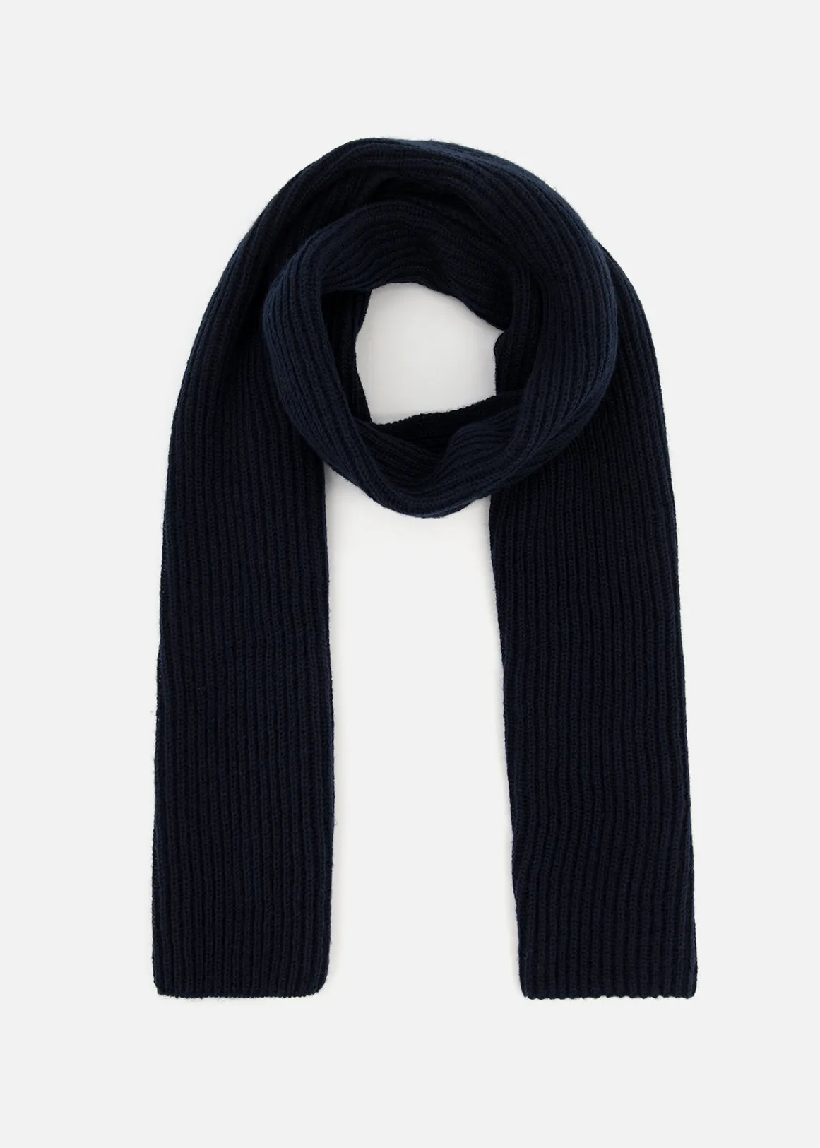 Rib Knit Scarf - NAVY