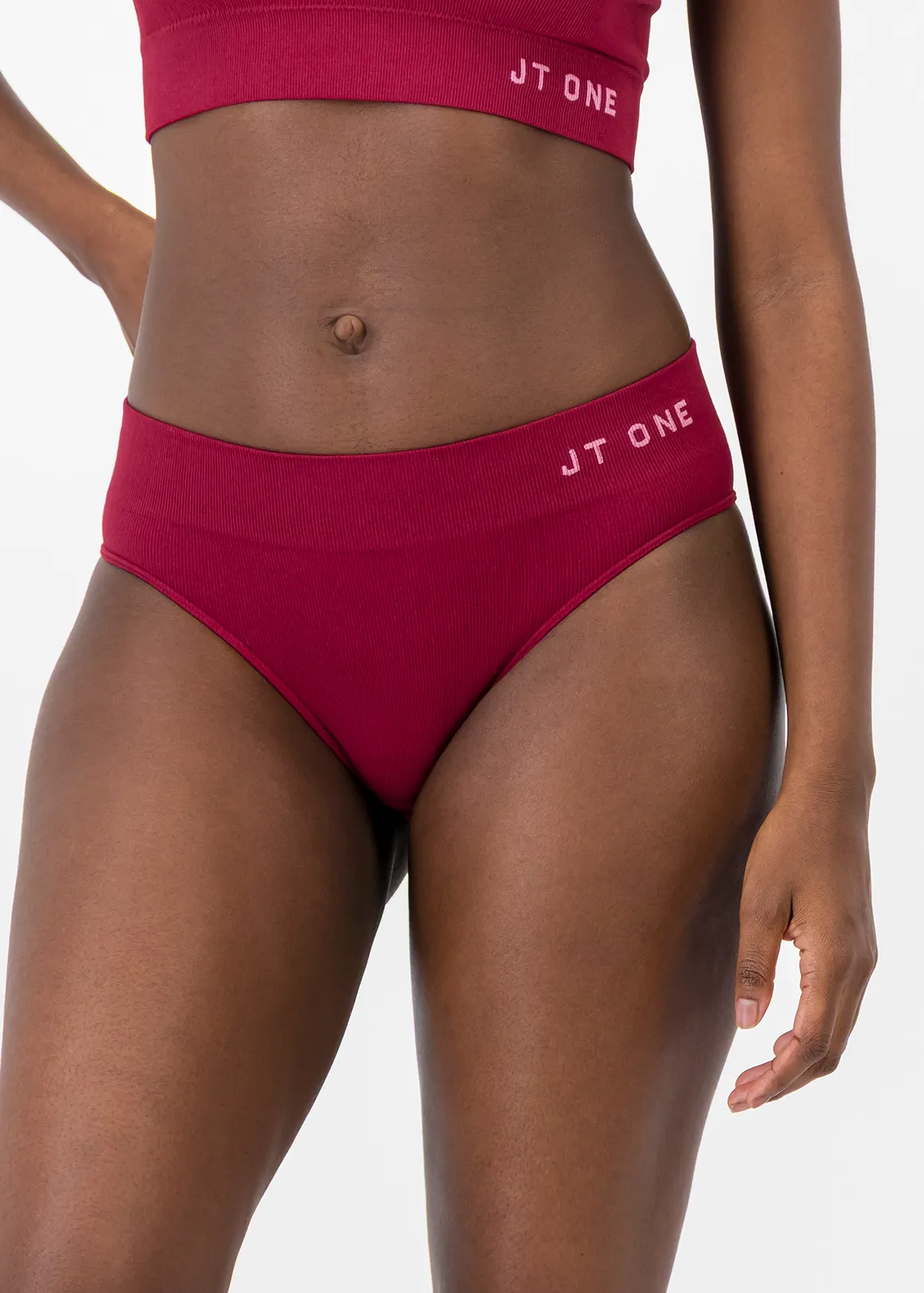 Ribbed Seamless Brazilians - X BURGUNDY