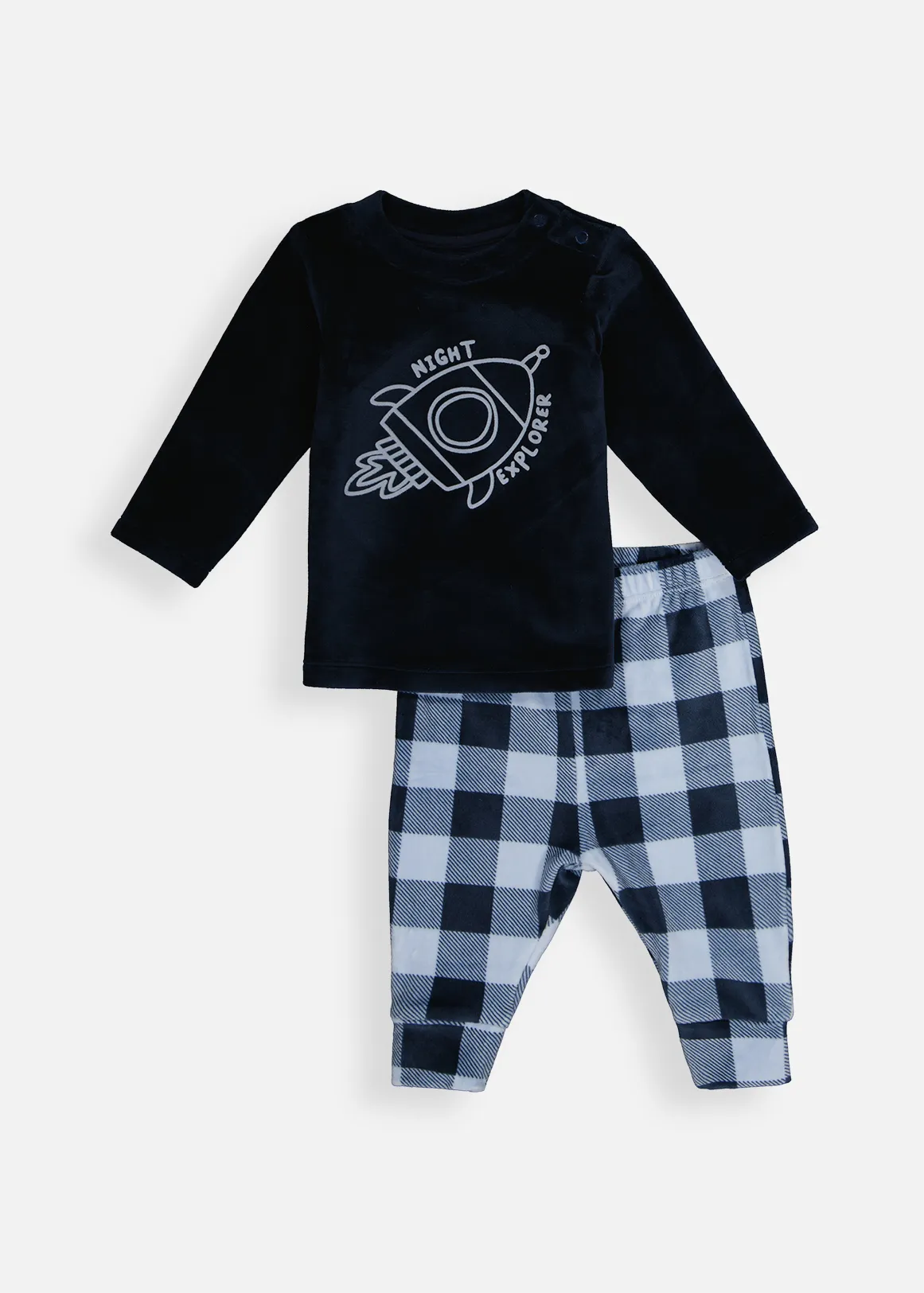 Rocket Island Fleece Pyjamas - NAVY