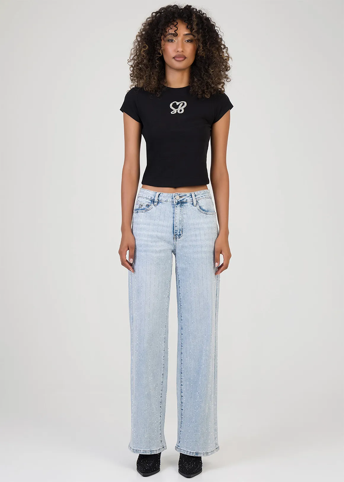 Romy Wide Leg Jeans - LIGHT BLUE