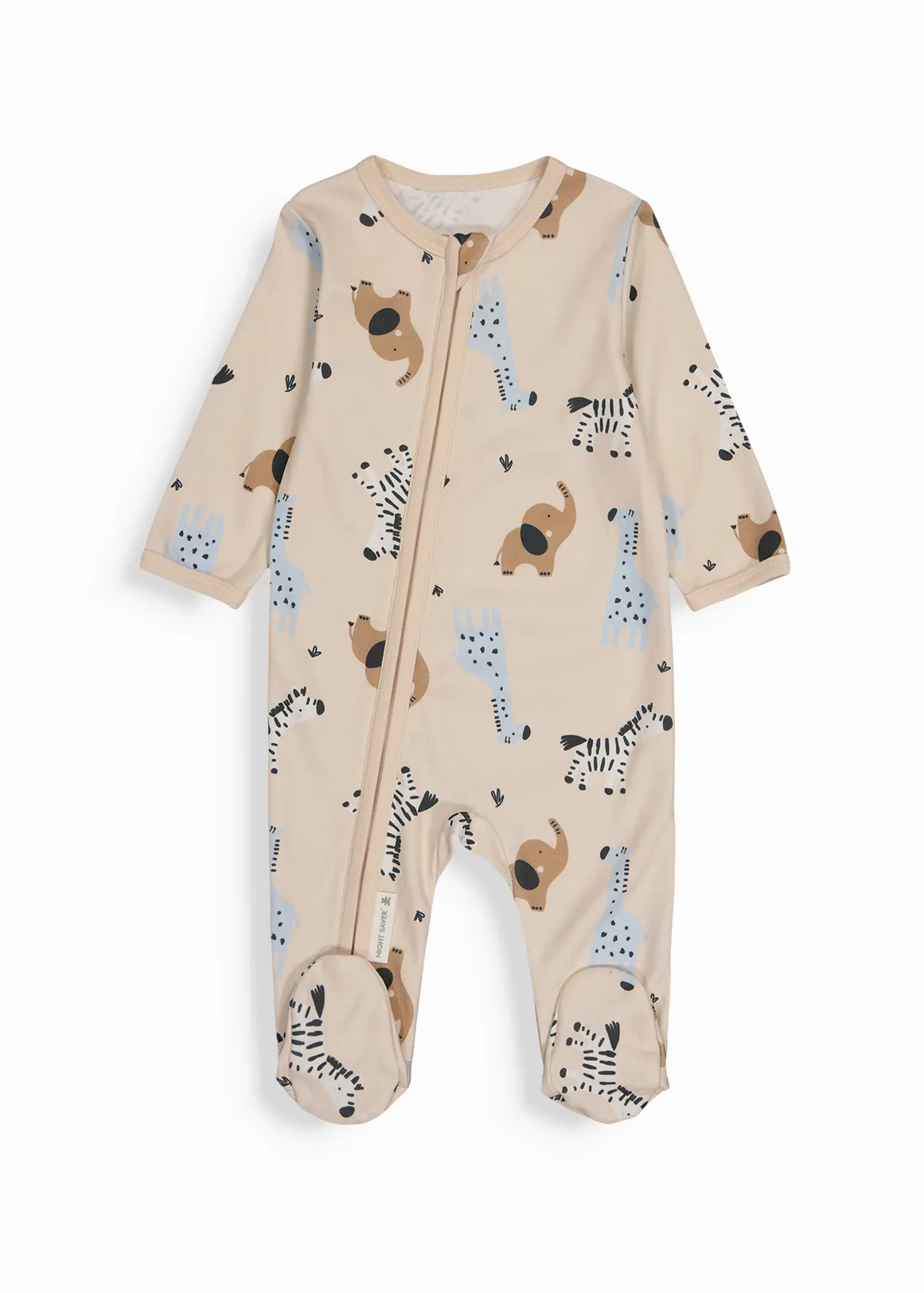 Safari Organic Cotton Zip Sleepsuit - X STONE