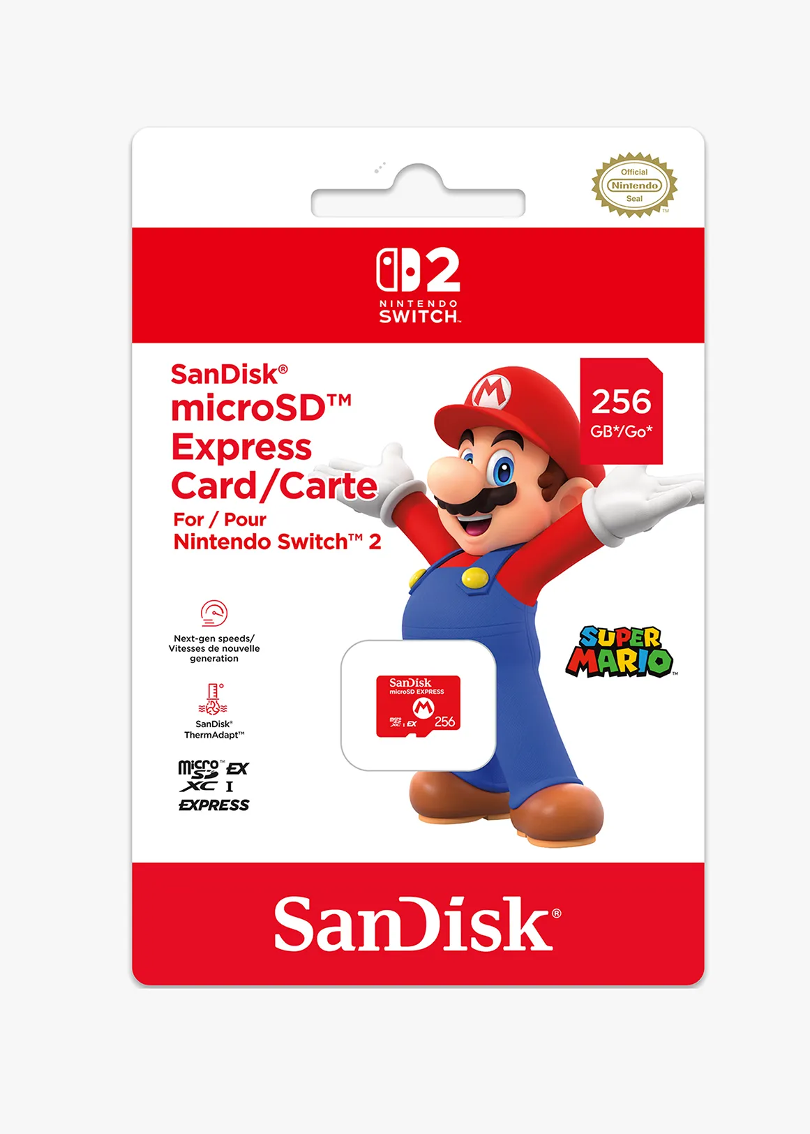 SanDisk microSD Express Card 256GB - RED SUB1