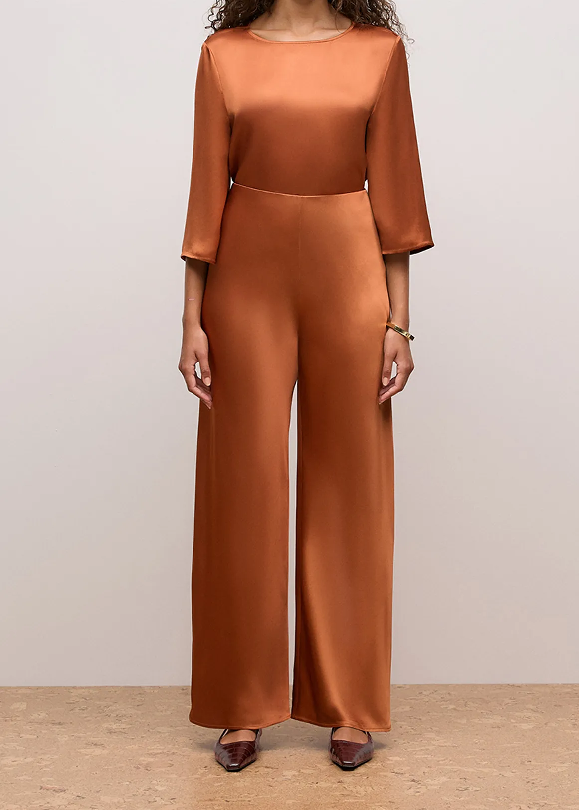 Satin Bias Cut Pant - SIERRA