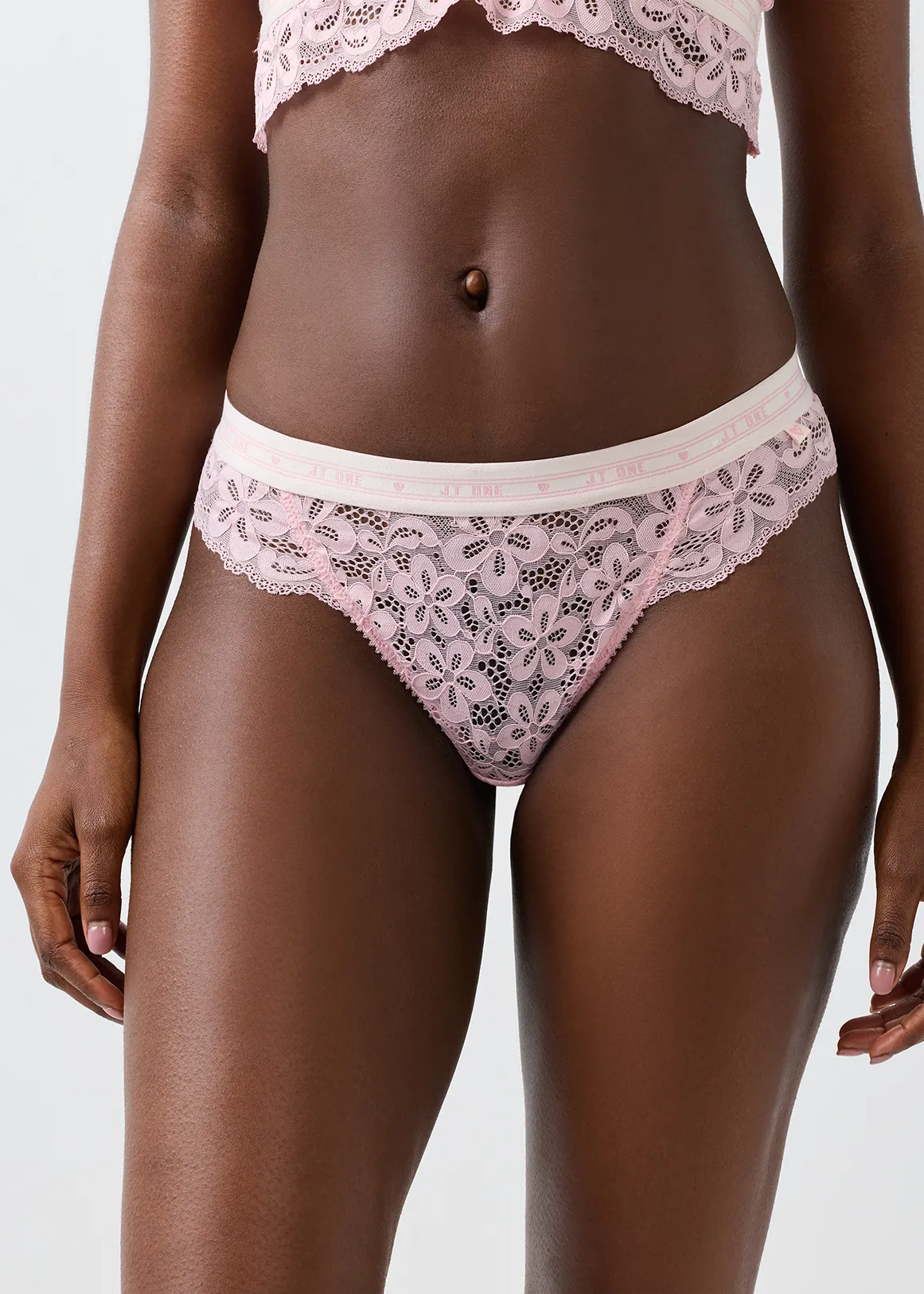 Scalloped Lace G-string - PINK