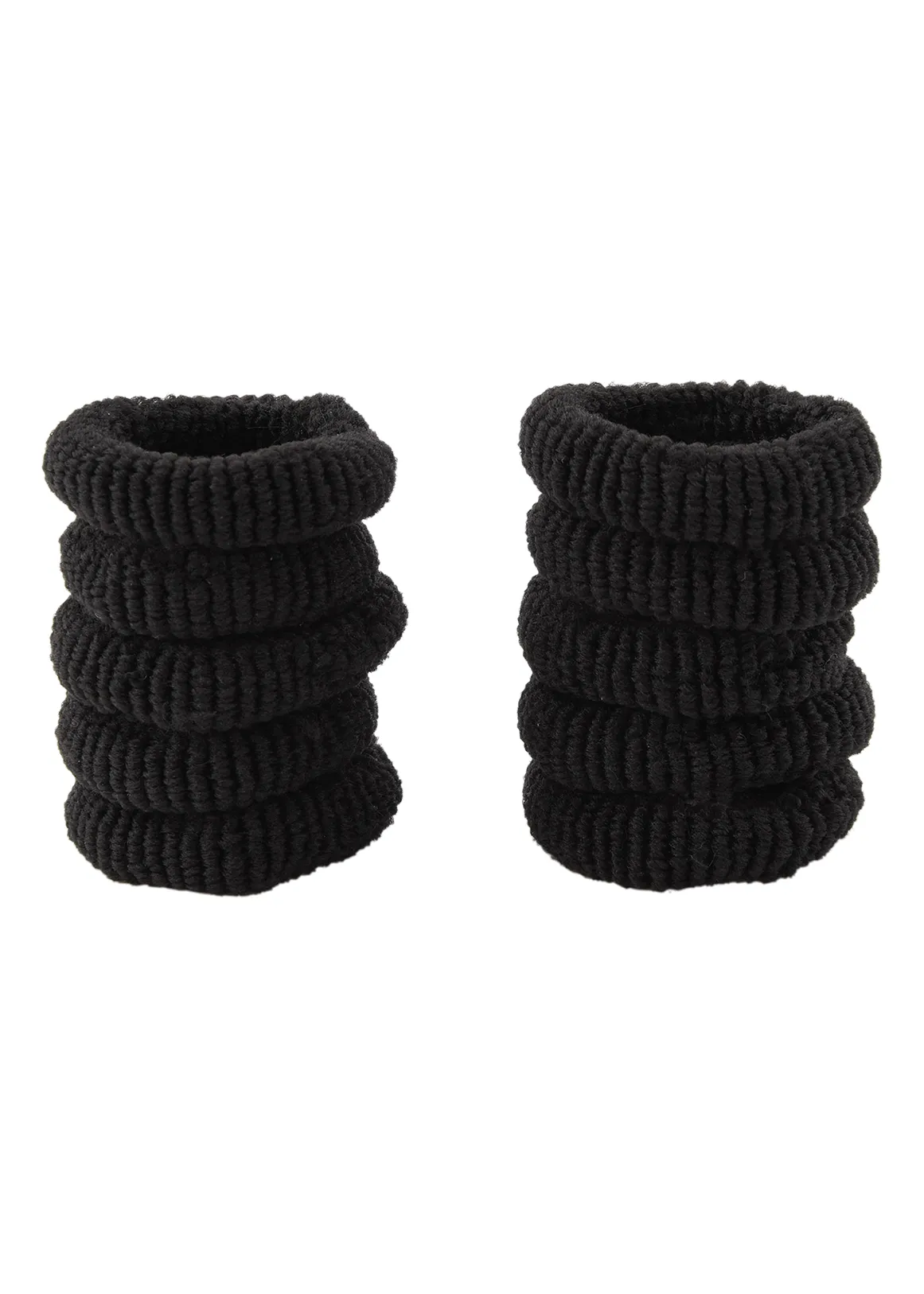 School Hair Ties 10 Pack - BLACK