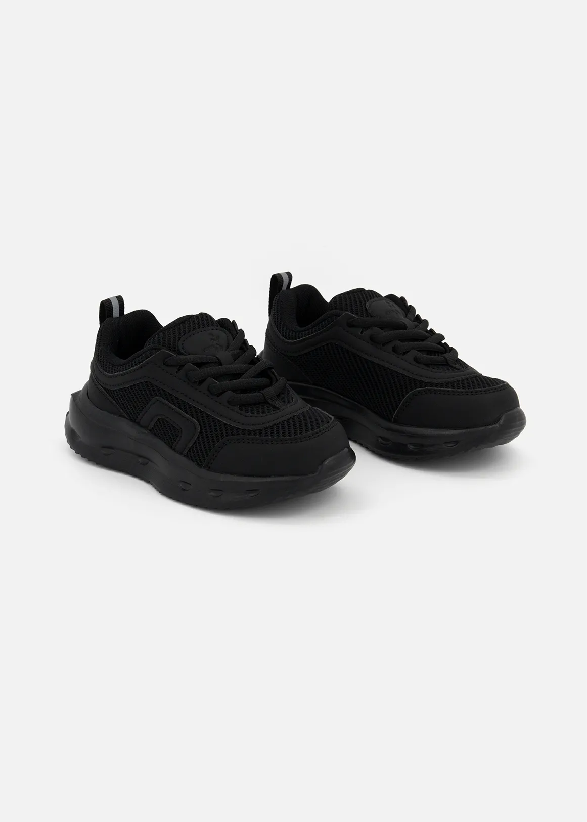 School Sports Trainers (Size 9-1) Younger Girl - BLACK