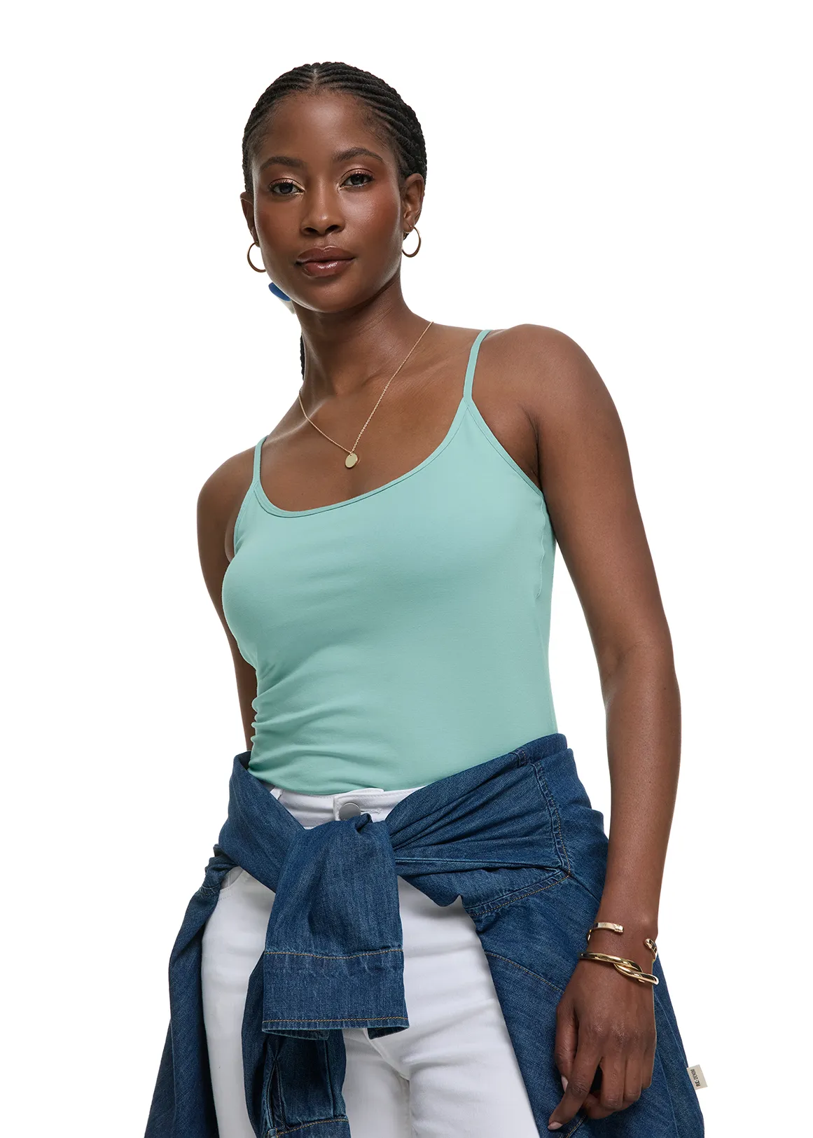 Scoop Neck Modal Blend Camisole - LIGHT GREEN