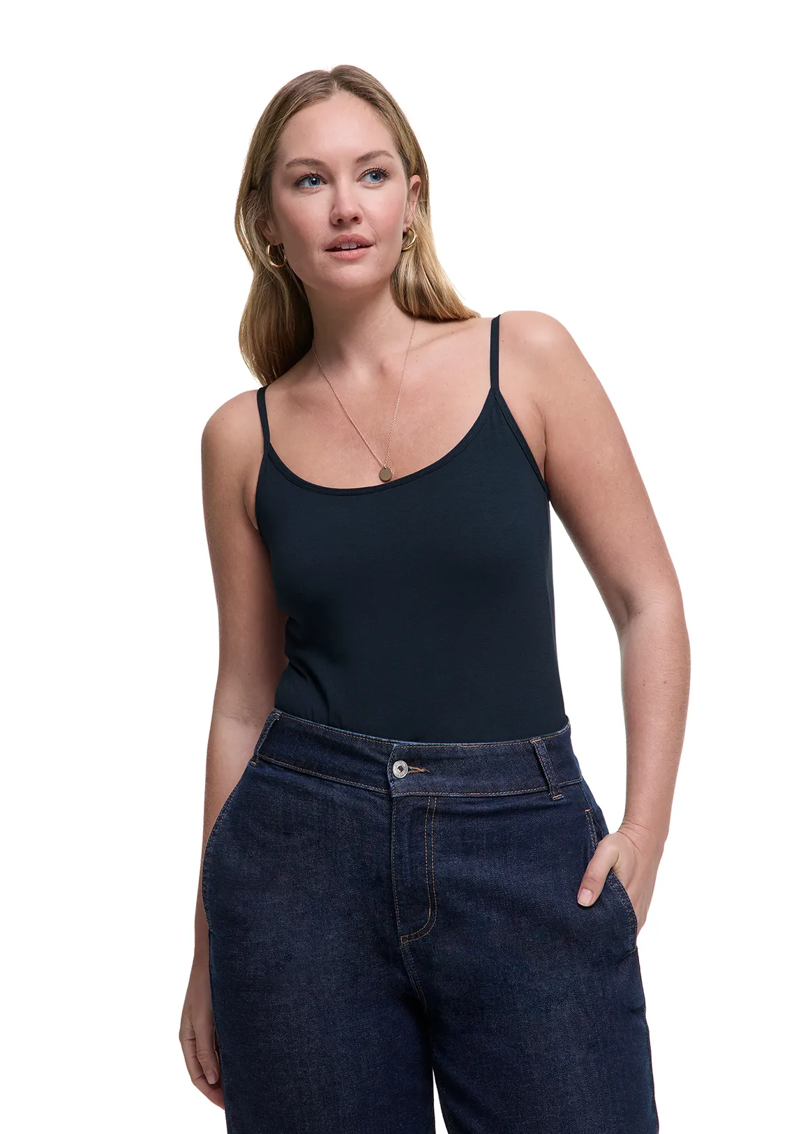 Scoop Neck Modal Blend Camisole - NAVY