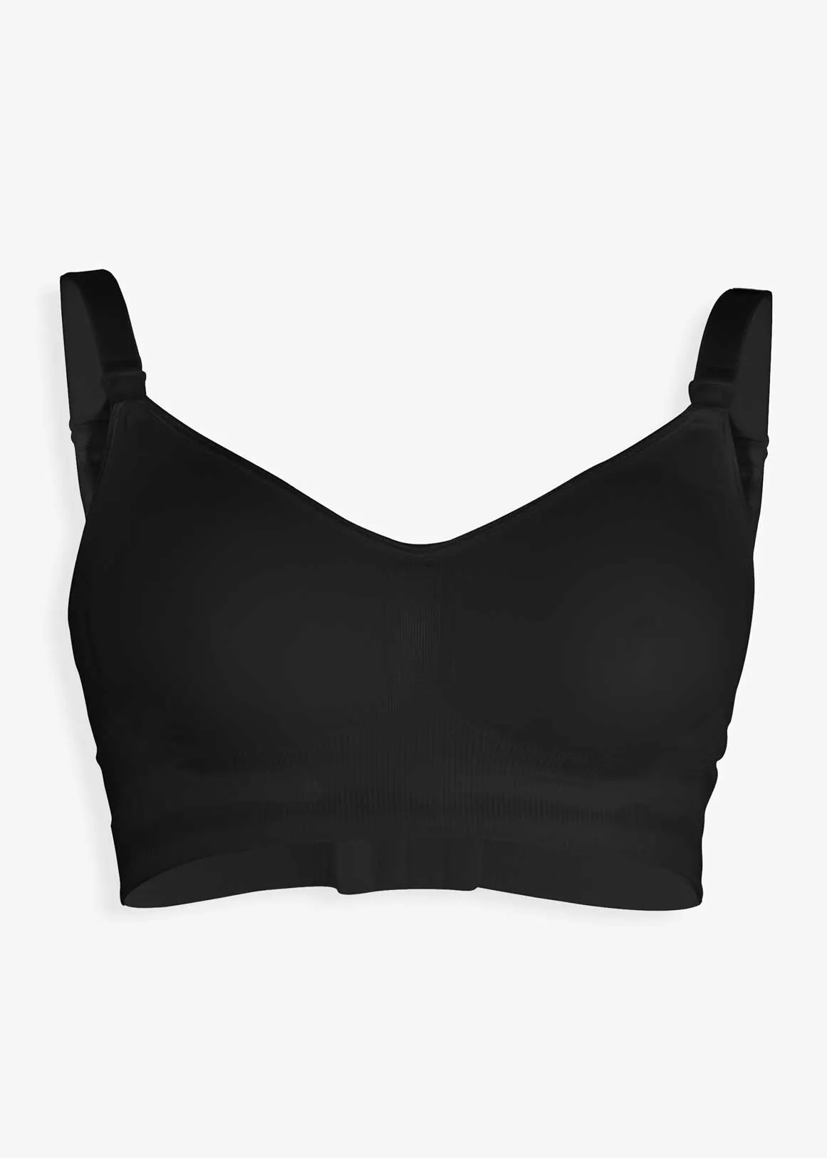 Seamless Adjustable Drop Cup Nursing Bra - BLACK
