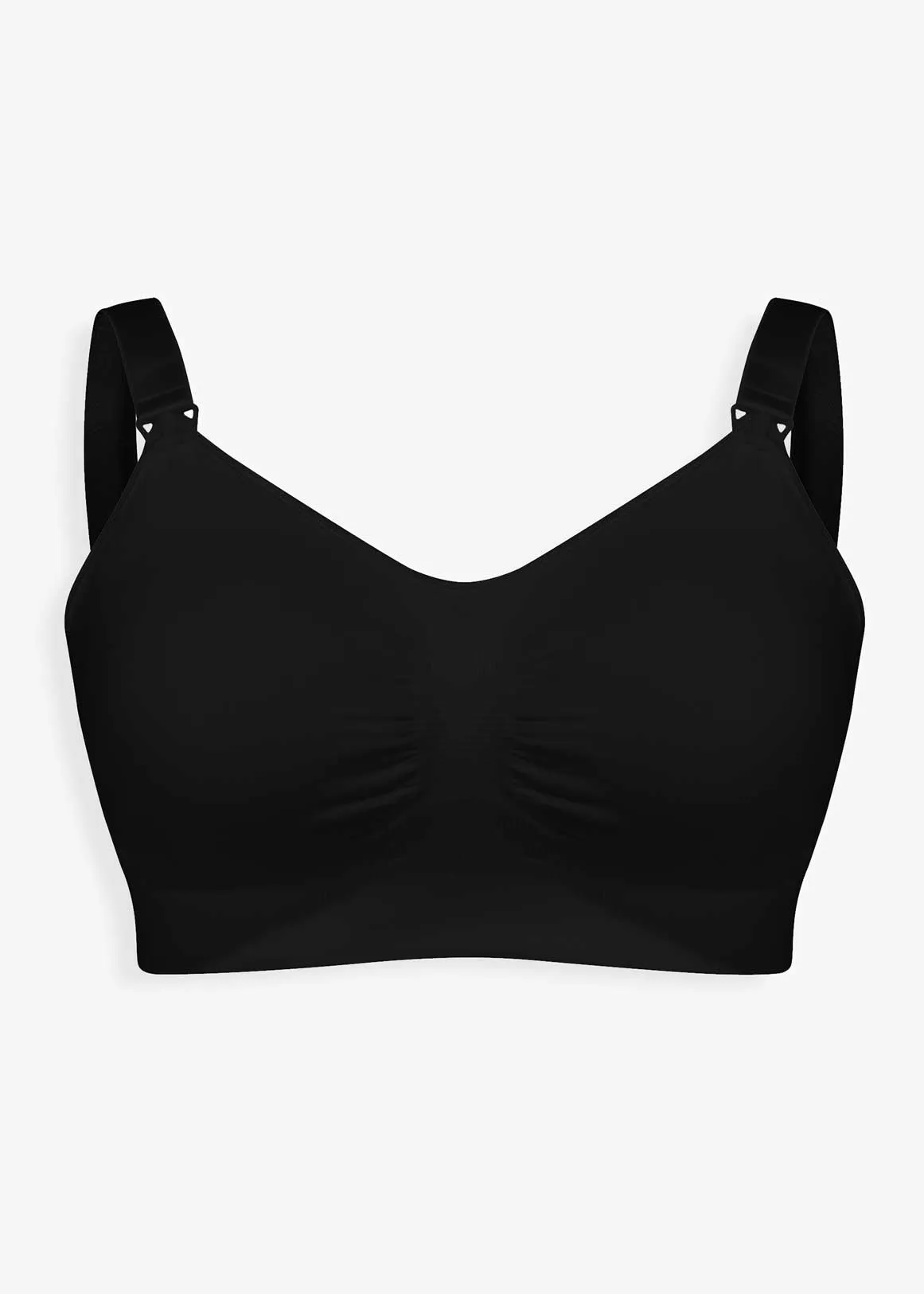 Seamless Padded Nursing Bra - BLACK