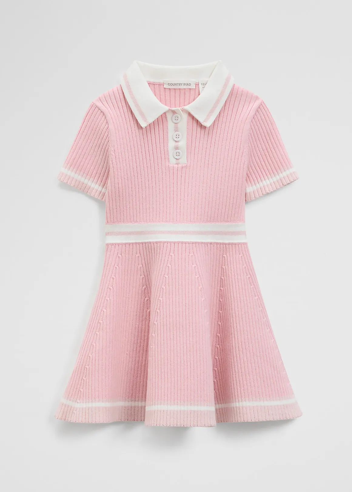 Short Sleeve Knit Dress - PLAYFUL PINK