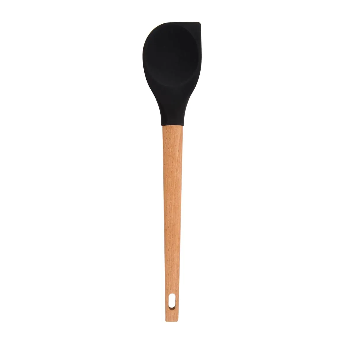Silicone & Wood Scraper - BLACK
