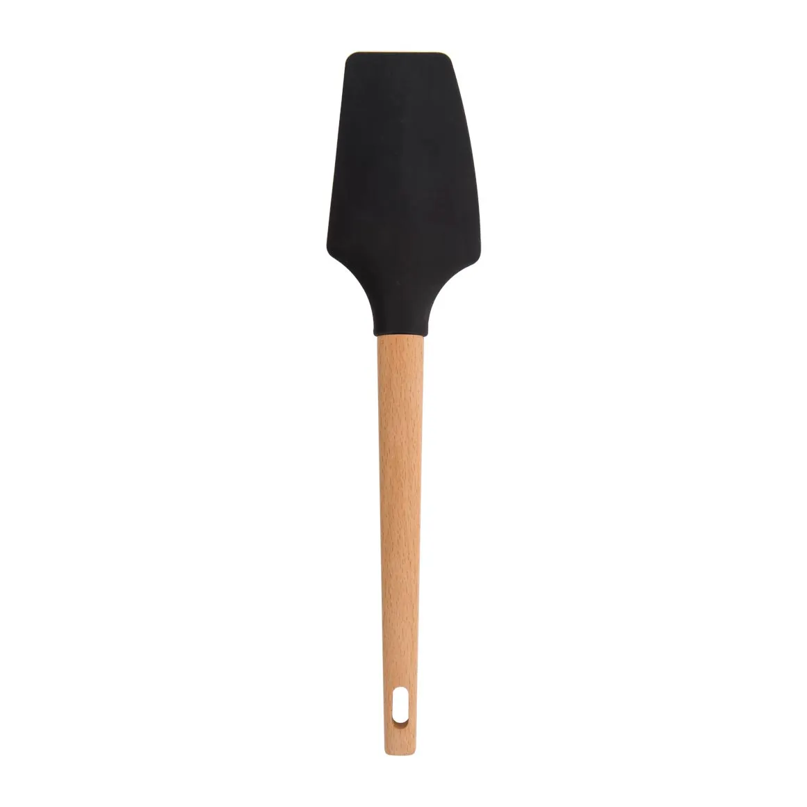 Silicone & Wood Spatula - BLACK