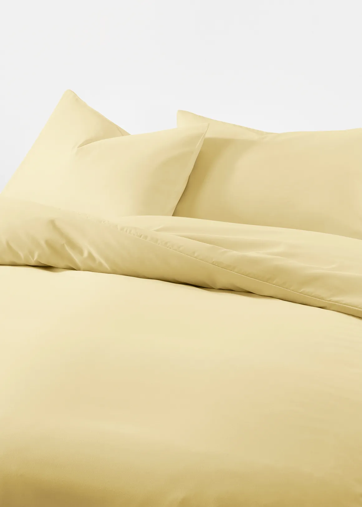 Silky Soft Hypoallergenic Recycled Microfibre Duvet Cover Set - LIGHT YELLOW