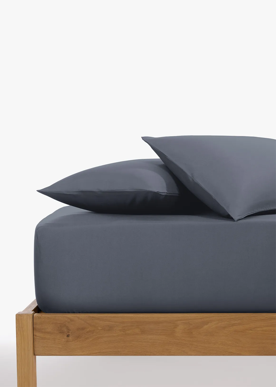 Silky Soft Hypoallergenic Recycled Microfibre Fitted Sheet Set - CHARCOAL