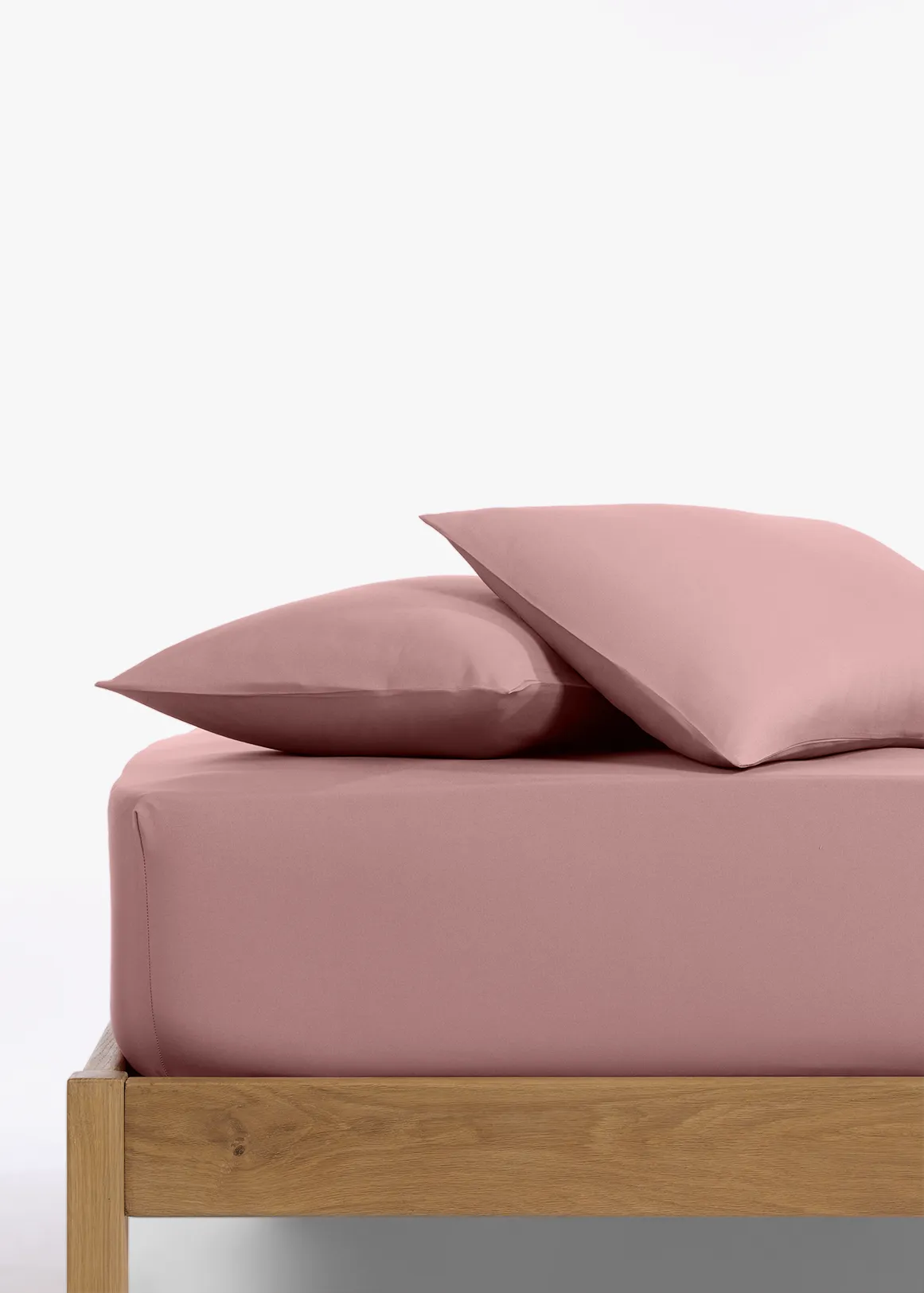 Silky Soft Hypoallergenic Recycled Microfibre Fitted Sheet Set - Pink Mauve