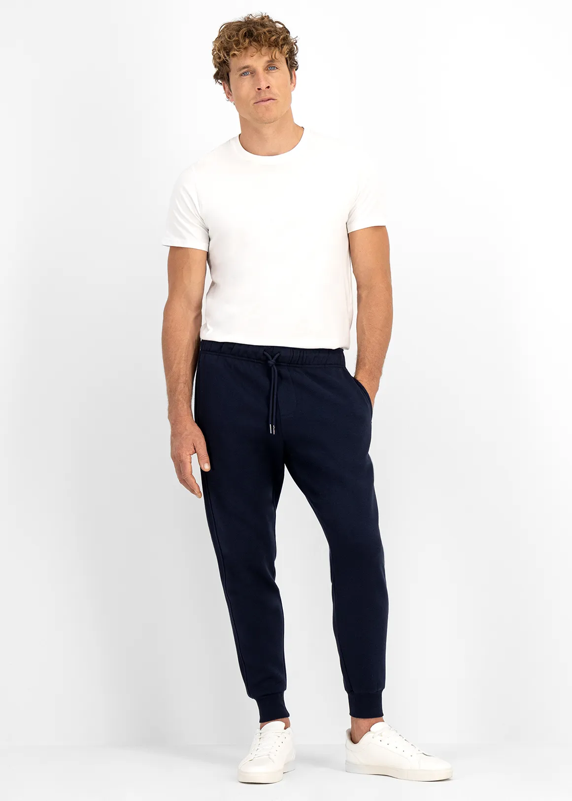 Slim Fit Fleece Joggers - NAVY