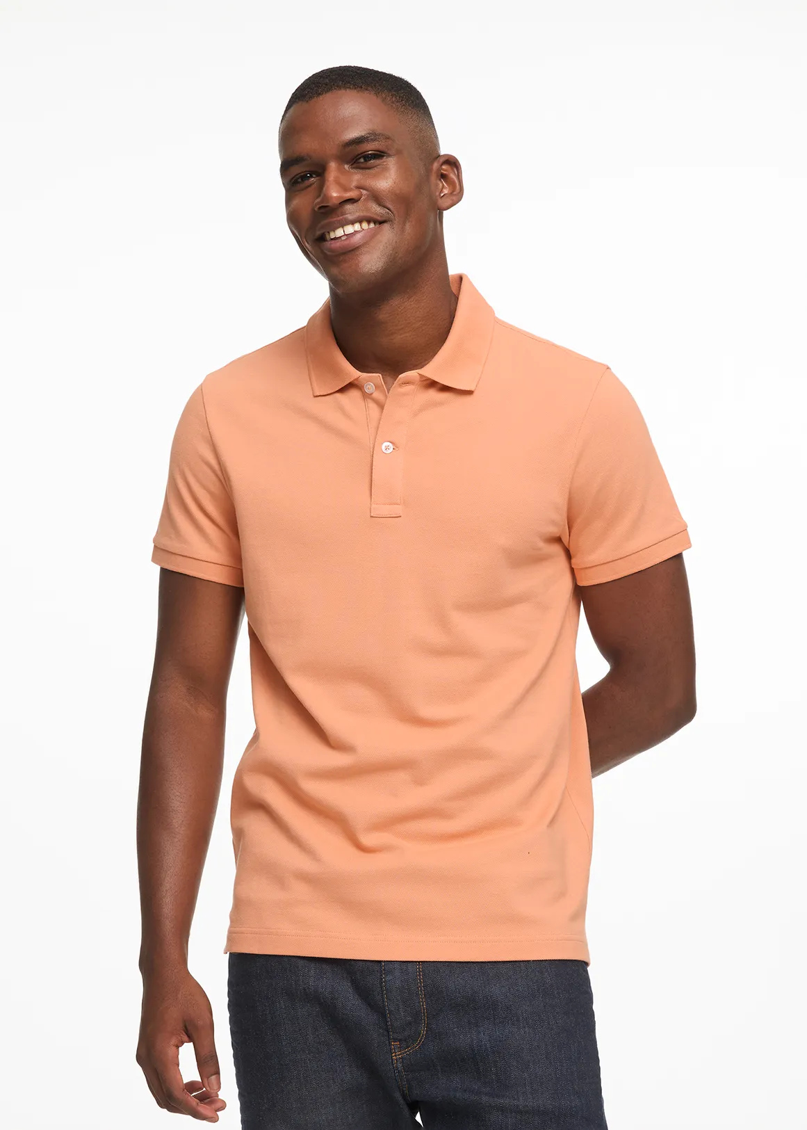 Slim Fit Pique Golfer - ORANGE