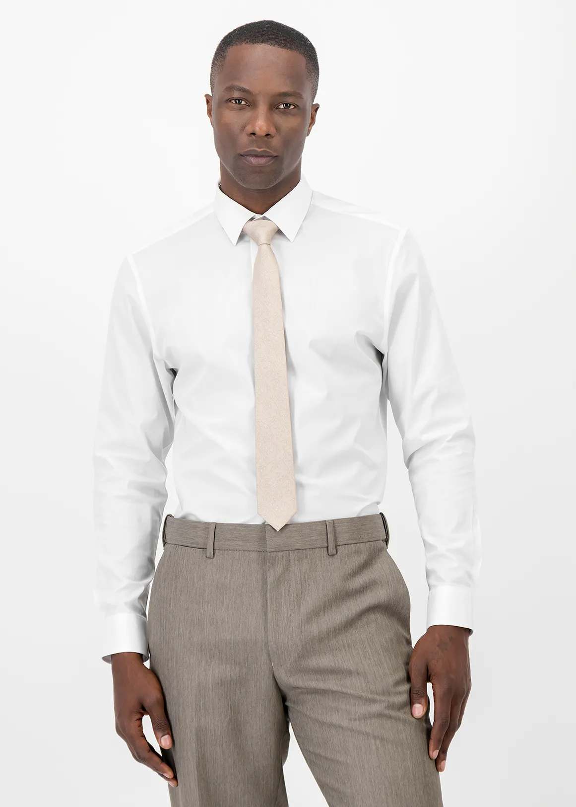 Slim Fit Stretch Shirt - WHITE