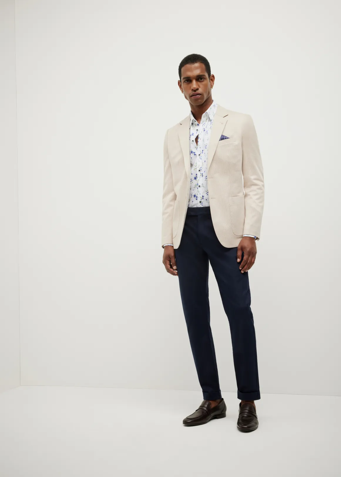 Slim Stretch Travel Blazer - FAWN