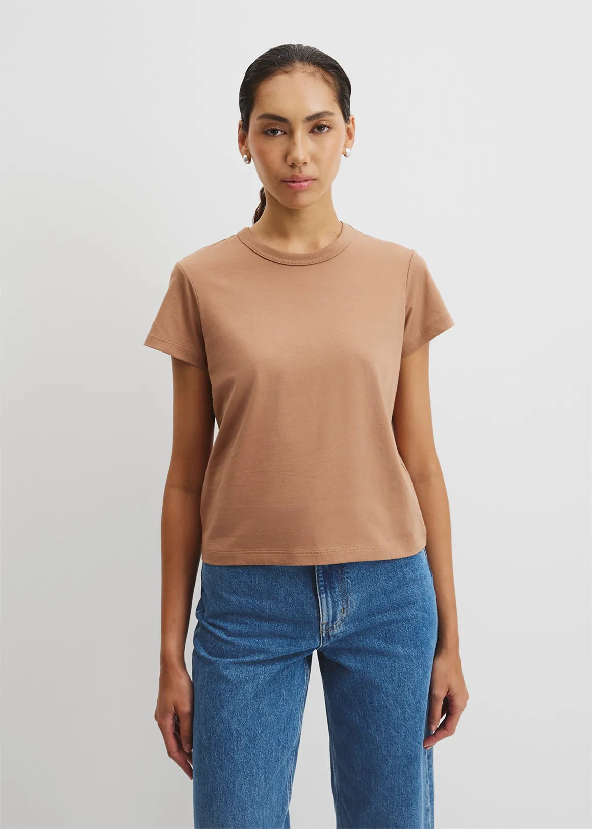 Slim T-Shirt - LIGHT COGNAC